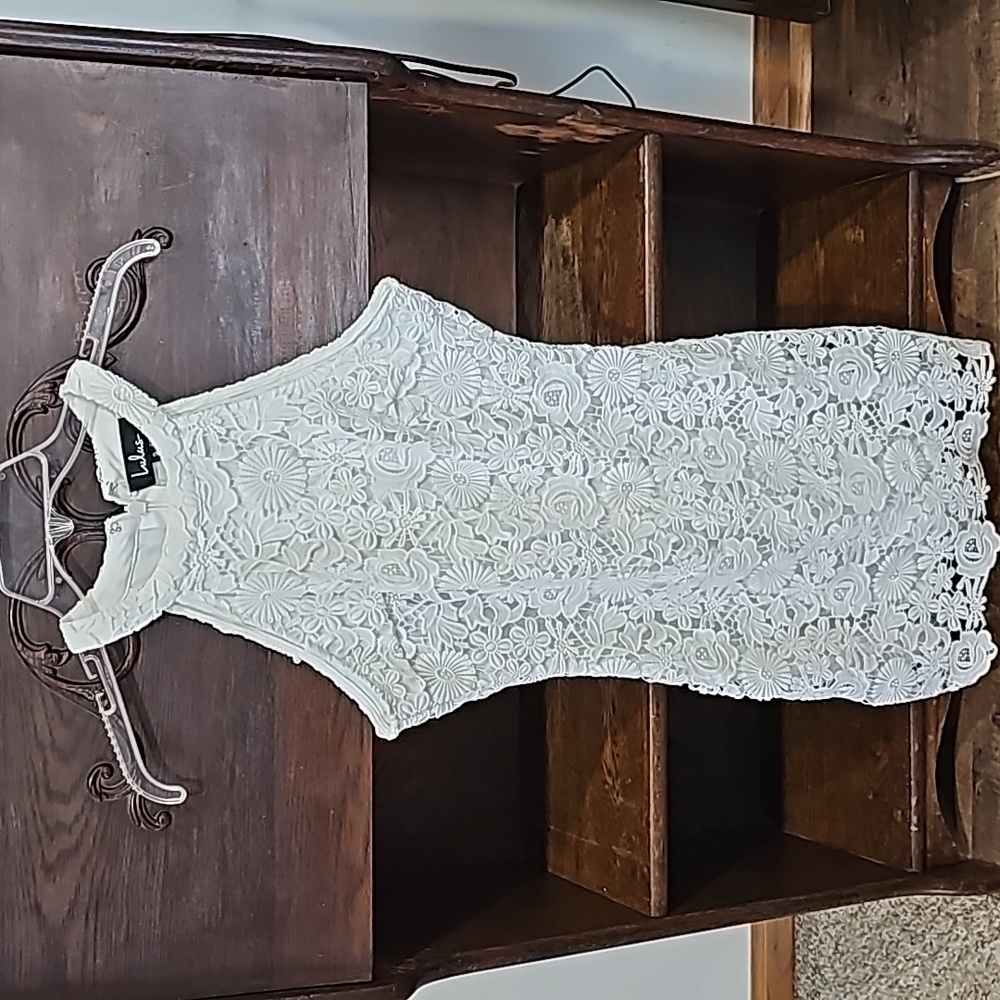 Lulus Women's Small White Lace Dress